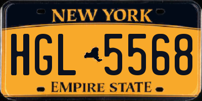 NY license plate HGL5568