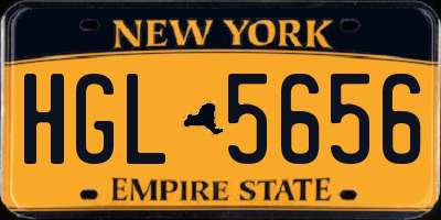 NY license plate HGL5656