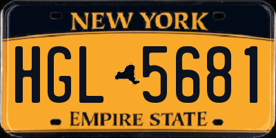 NY license plate HGL5681