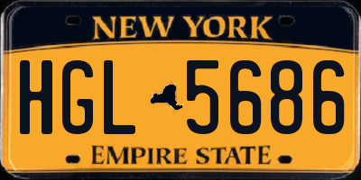NY license plate HGL5686