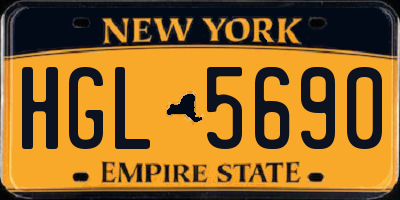 NY license plate HGL5690