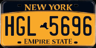 NY license plate HGL5696