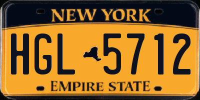 NY license plate HGL5712