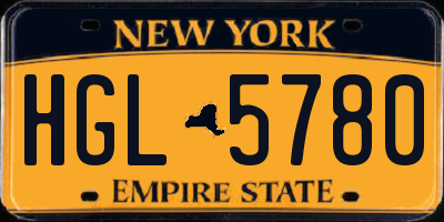 NY license plate HGL5780