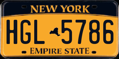 NY license plate HGL5786