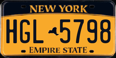 NY license plate HGL5798