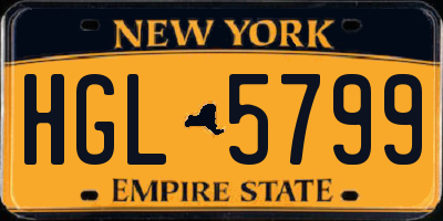 NY license plate HGL5799