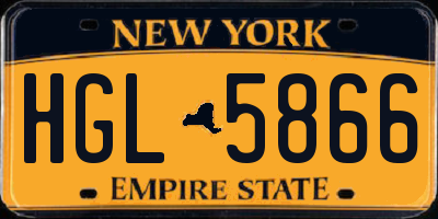 NY license plate HGL5866