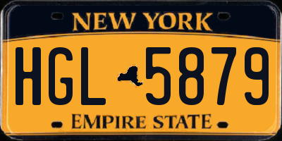 NY license plate HGL5879