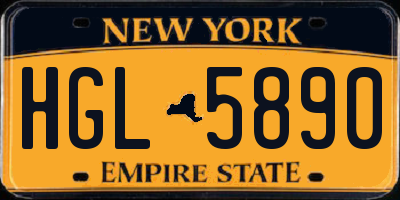 NY license plate HGL5890