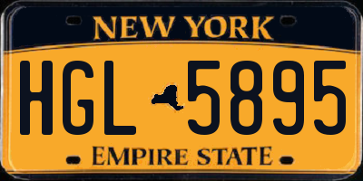 NY license plate HGL5895