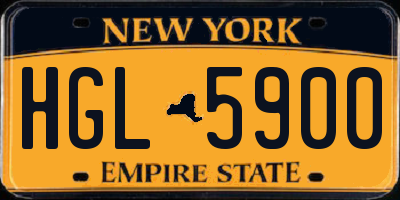 NY license plate HGL5900