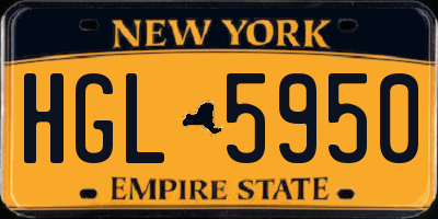 NY license plate HGL5950