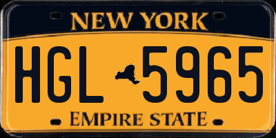 NY license plate HGL5965