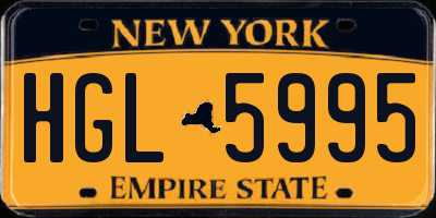 NY license plate HGL5995