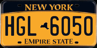 NY license plate HGL6050