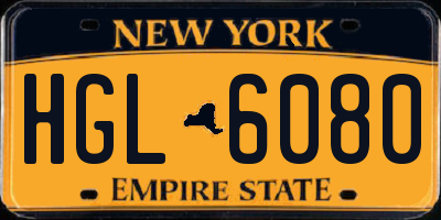 NY license plate HGL6080