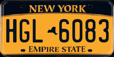 NY license plate HGL6083