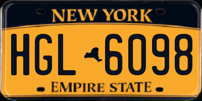 NY license plate HGL6098
