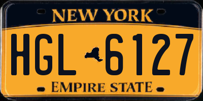 NY license plate HGL6127