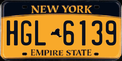 NY license plate HGL6139