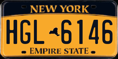 NY license plate HGL6146