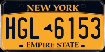 NY license plate HGL6153