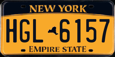 NY license plate HGL6157