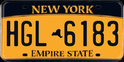 NY license plate HGL6183