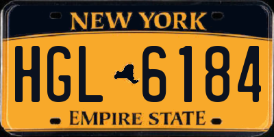 NY license plate HGL6184