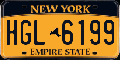 NY license plate HGL6199