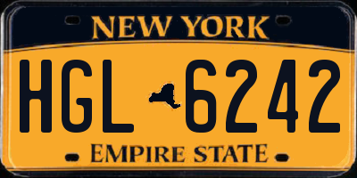 NY license plate HGL6242