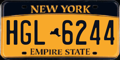 NY license plate HGL6244