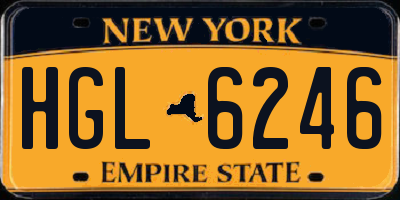 NY license plate HGL6246