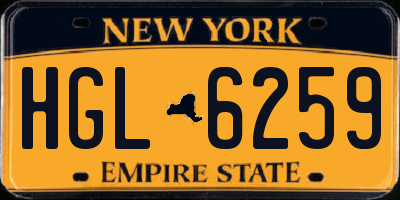 NY license plate HGL6259