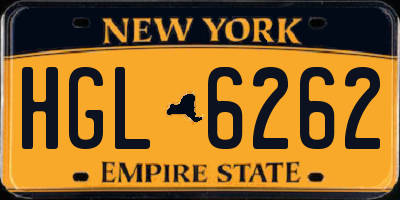 NY license plate HGL6262