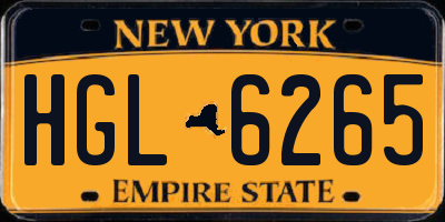 NY license plate HGL6265