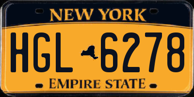 NY license plate HGL6278