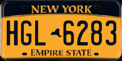 NY license plate HGL6283