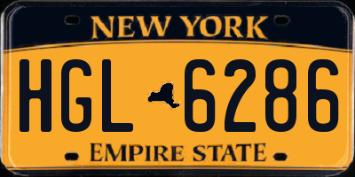 NY license plate HGL6286