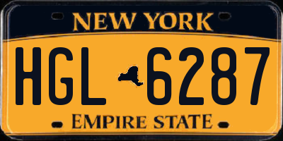 NY license plate HGL6287