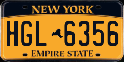 NY license plate HGL6356