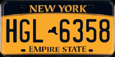NY license plate HGL6358