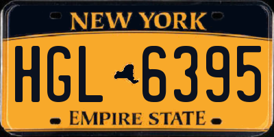 NY license plate HGL6395