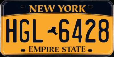 NY license plate HGL6428