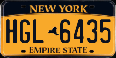 NY license plate HGL6435