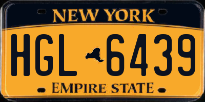 NY license plate HGL6439