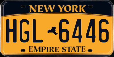 NY license plate HGL6446
