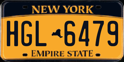 NY license plate HGL6479