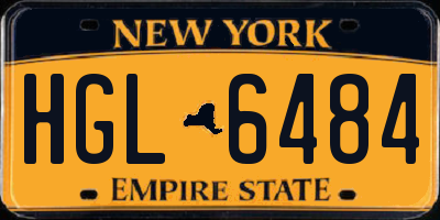 NY license plate HGL6484